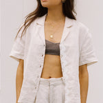 By S-kin | Soleil Linen Shirt in Natural | Sustainable Melbourne Label